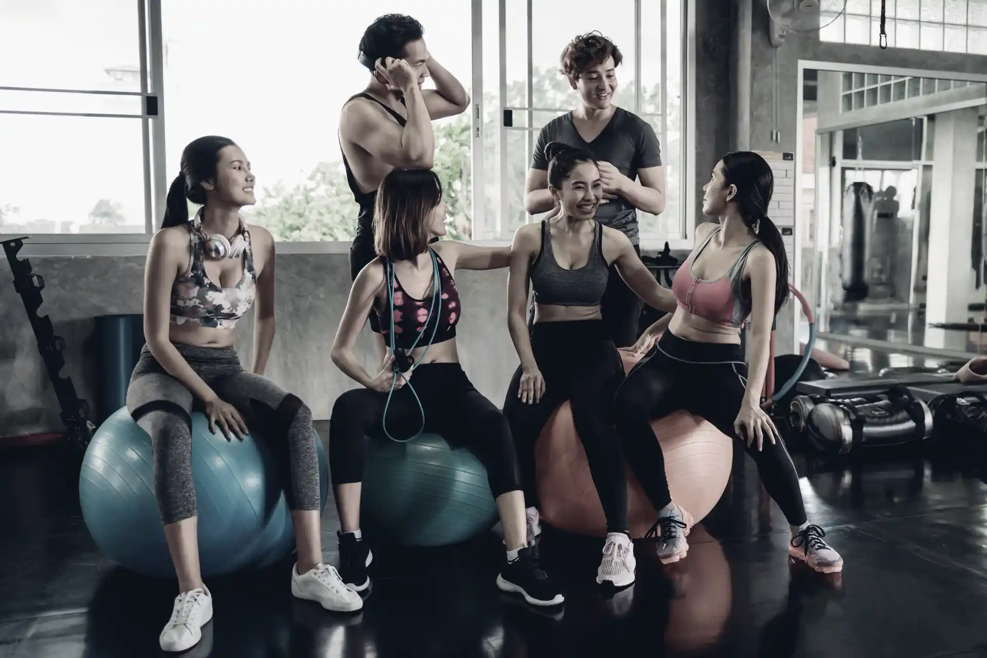 Group of people after training